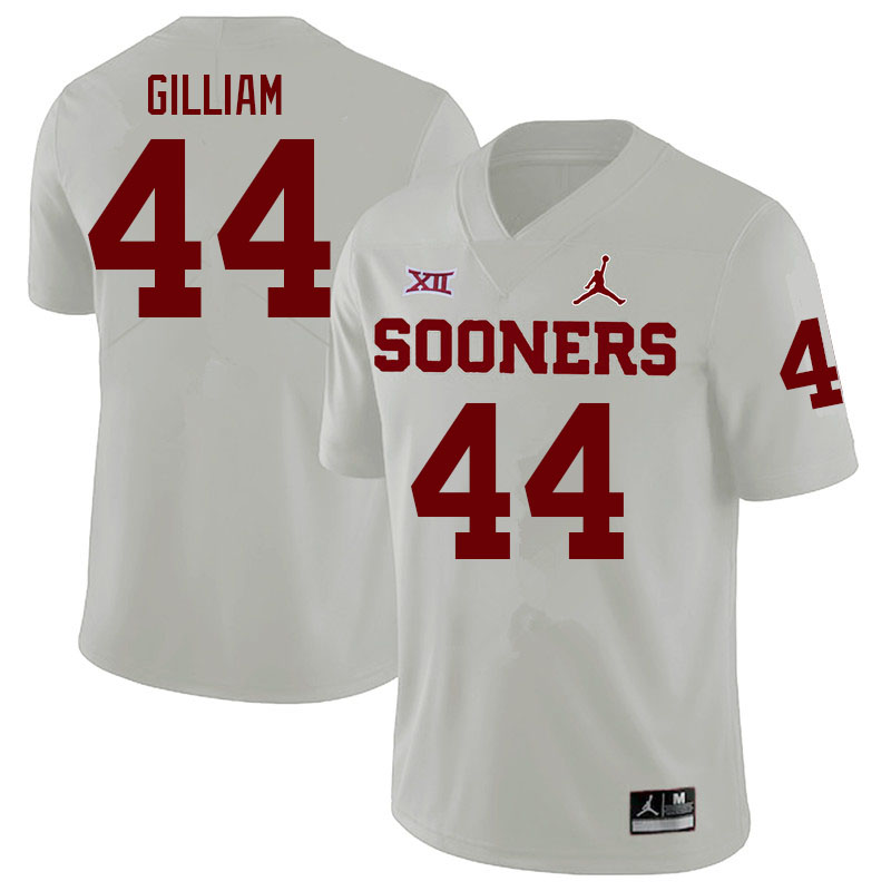 Men #44 Kelvin Gilliam Oklahoma Sooners College Football Jerseys Sale-White